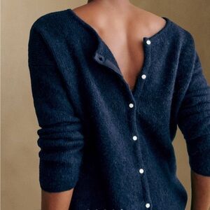 Sezane GASPARD CARDIGAN, Navy, Small, Excellent Condition